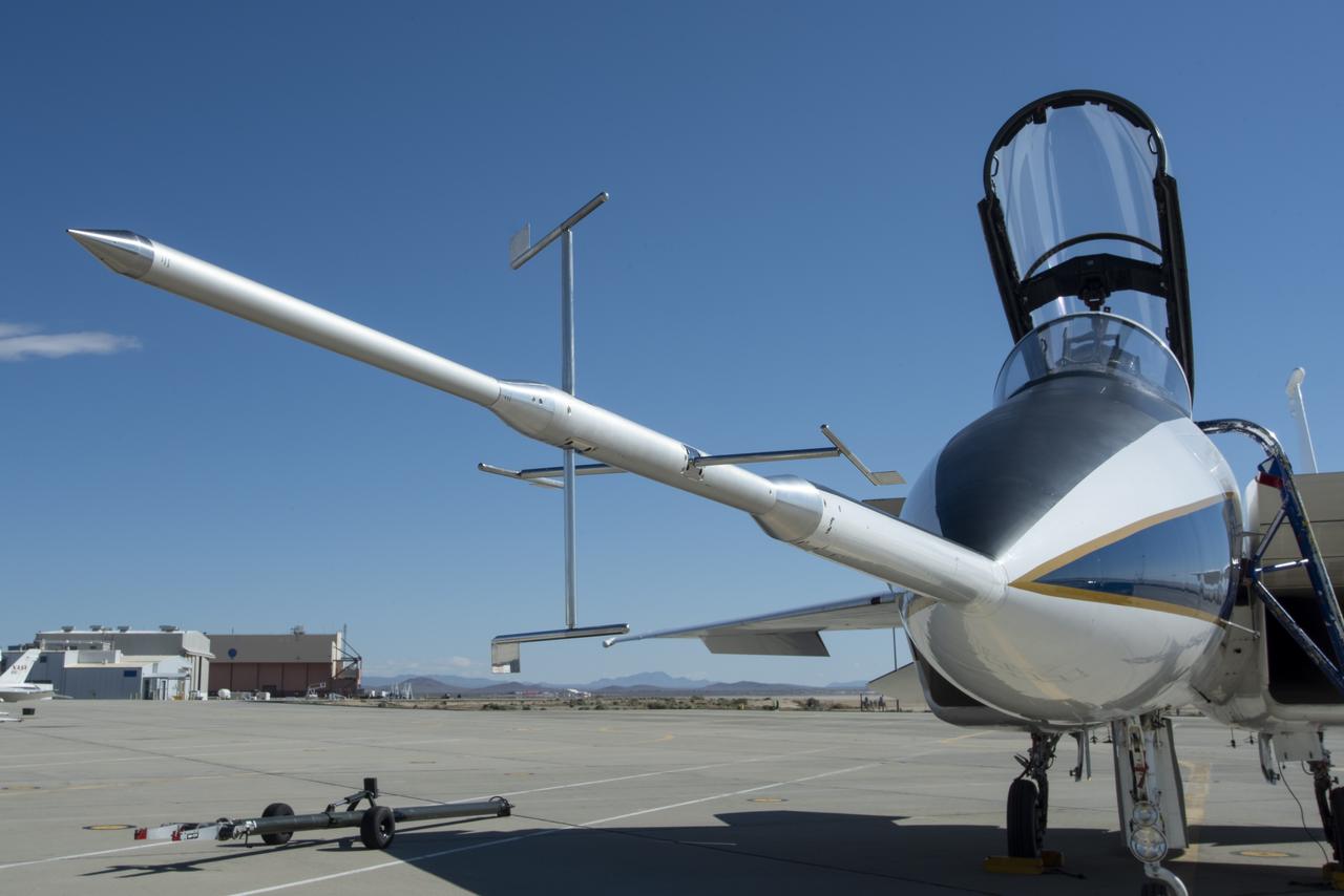 NASA recently completed flight testing a state-of-the-art instrument designed to capture high-quality measurements of shock waves created by supersonic aircraft in flight. It's called the Shock Sensing Probe. The probe's performance was tested in flight at NASA's Armstrong Flight Research Center in Edwards, California, using an innovative technique originated by NASA's predecessor, the National Advisory Committee for Aeronautics.