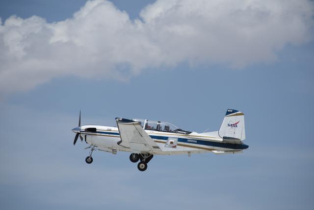 NASA image: NASA's T-34c Flying with a Conformal Antenna