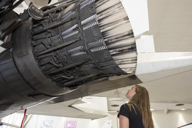 NASA image: Astronaut Looks at Nozzle of F-15 at Armstrong Flight Research Center