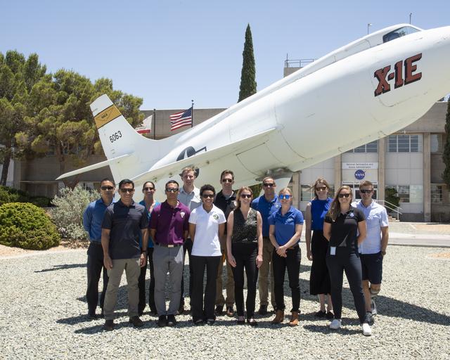 NASA image: Astronauts Pose in Front of X-1E at Armstrong Flight Research Center 