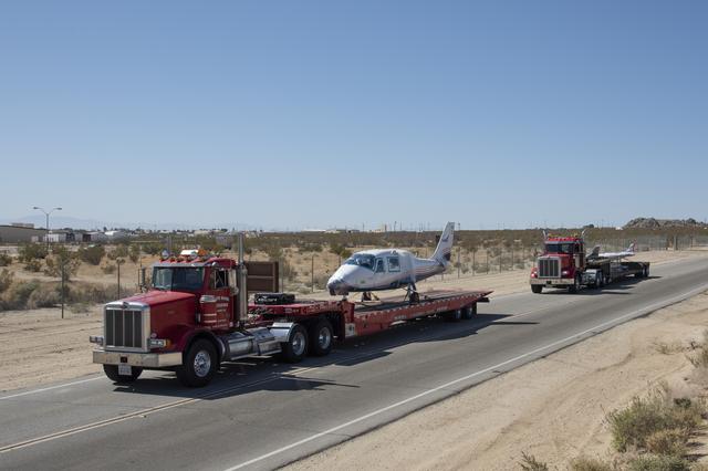 NASA image: X-57 Mod II Vehicle Arrives at NASA Armstrong