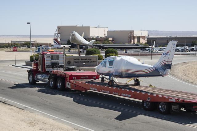 NASA image: X-57 Mod II Vehicle Arrives at NASA Armstrong