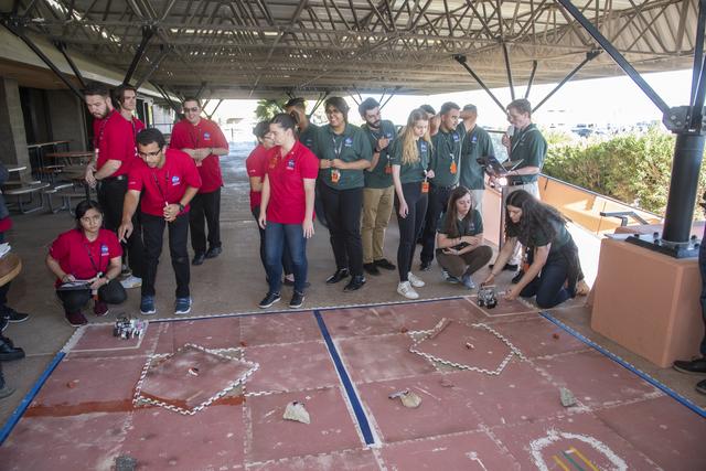 NASA image: Students Test their LEGO Rover Prototype
