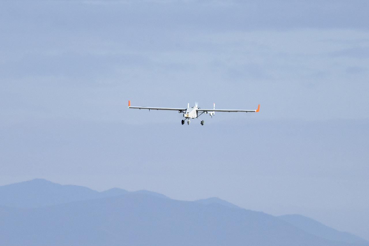 The TigerShark unmanned aircraft by Navmar Applied Sciences Corporation flew over the skies at NASA’s Armstrong Flight Research Center for the Unmanned Aircraft Systems integration in the National Airspace Systems, Flight Test Series Six (FT6) project. FT6 focused on low size weight and power sensors for Detect and Avoid (DAA) operations in controlled airspace to inform the FAA through the RTCA Special Committee DAA Working Group on the phase 2 minimum operational performance standards for DAA and air-to-air radar.