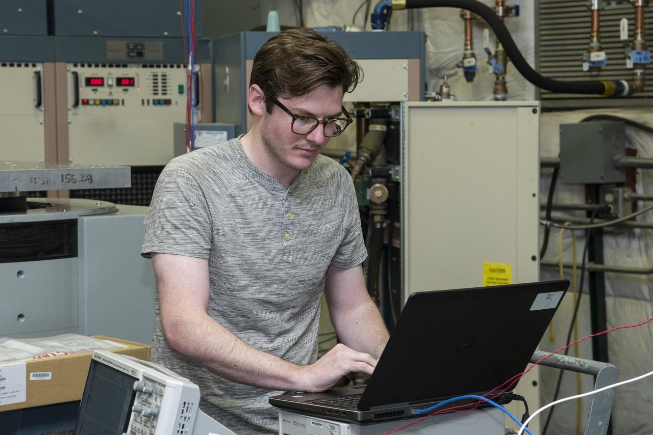 Engineers from NASA’s Armstrong Flight Research Center and Empirical Systems Aerospace prepare a cruise motor controller, planned to be used on NASA’s all-electric X-57 Maxwell, for vibration testing at Armstrong’s environmental lab. Testing the cruise motor controller at various vibration levels, based on baseline flight testing in the project’s first phase, helps ensure that the hardware will withstand similar vibration in flight conditions. X-57, NASA’s first all-electric experimental aircraft, or X-plane, will fly in its first all-electric configuration in 2020.