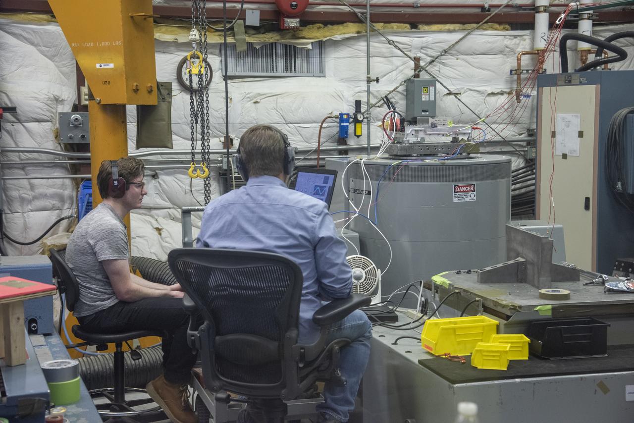A cruise motor controller for the X-57 Maxwell, NASA's first all-electric X-plane, undergoes vibration testing at NASA Armstrong Flight Research Center's environmental lab. The cruise motor controller is exposed to two levels of vibration on three different axes, helping NASA to examine the integrity of the controller for flight conditions. The cruise motor controller will be a critical component for providing power to X-57's motors when the aircraft takes to the skies in 2020.