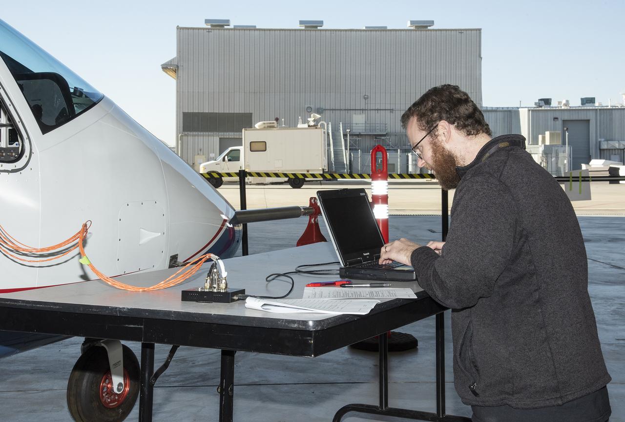 Telemetry testing begins on the X-57 Maxwell, NASA’s first all-electric X-plane, as the operations crew at NASA’s Armstrong Flight Research Center records the results. Telemetry testing is a critical phase in X-57’s functional test series. In addition to confirming the ability of the X-57 aircraft to transmit speed, altitude, direction, and location to teams on the ground, telemetry testing also confirms the ability to transmit mission-critical-data, such as voltage, power consumption, and structural integrity. X-57’s goal is to help set certification standards for emerging electric aircraft markets.