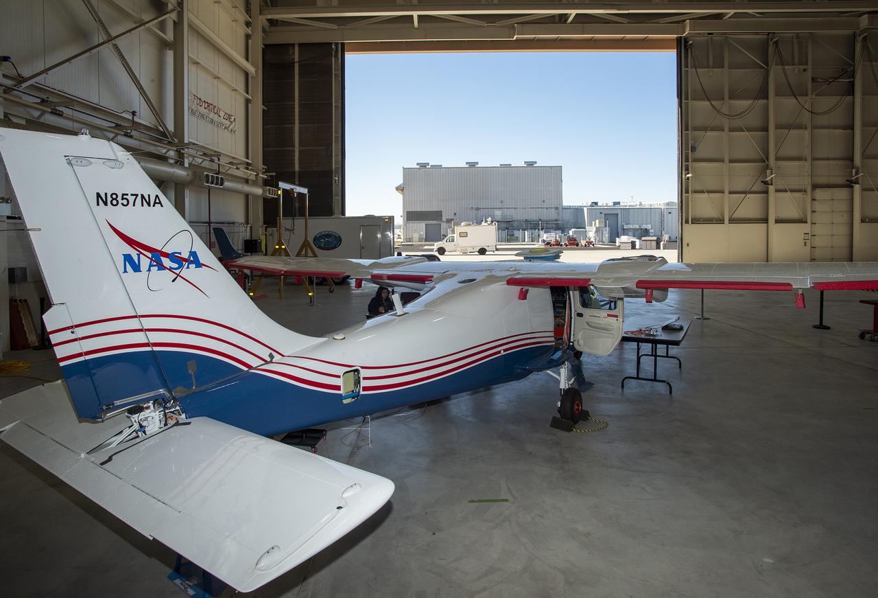 NASA engineers put the X-57 Maxwell, NASA's first all-electric X-plane, through its initial telemetry tests at NASA's Armstrong Flight Research Center in California, testing the aircraft's ability to transmit data to teams on the ground. The data is packaged and transmitted down to ground assets, where it's decoded into a format that can be presented to a flight control team to look at screens in real time for flight operations. X-57's goal is to help set certification standards for emerging electric aircraft markets.