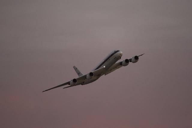 NASA image: DC-8 Sunset Lift Off