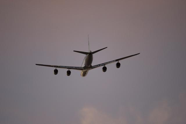NASA image: DC-8 Sunset Lift Off