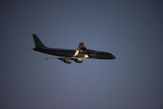NASA image: DC-8 Sunset Lift Off