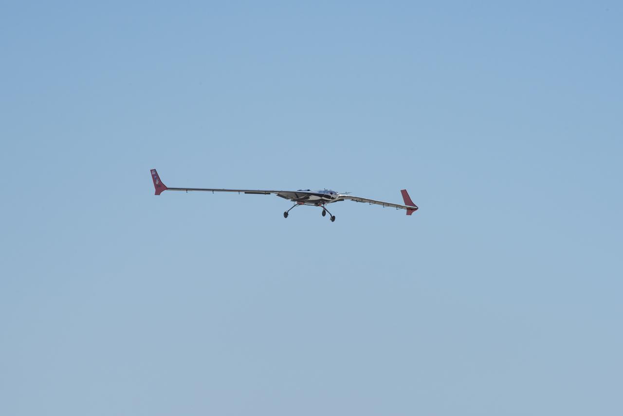The X-56B remotely piloted aircraft flies the first of a new flight series. The flight was April 19 at NASA's Armstrong Flight Research Center in Edwards, California, with partner Northrop Grumman.