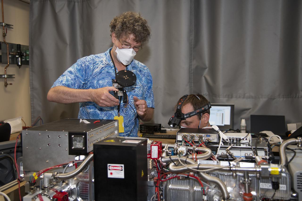 Particle Analysis by Laser Mass Spectrometry or PALMS instrument maintained by Dave Thomson and Justin Jacquot of Purdue University as part of NASA's Dynamics and Chemistry of the Summer Stratosphere (DCOTSS) mission