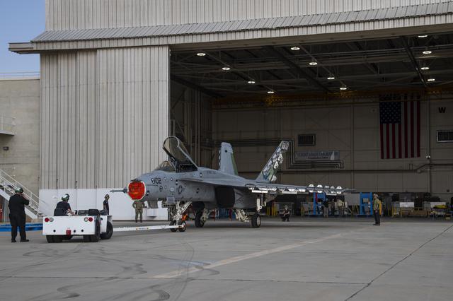 Title: NAVAIR F/A-18E Undergoes Loads Testing at NASA Armstrong