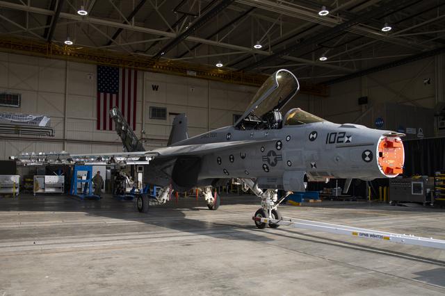 Title: NAVAIR F/A-18E Undergoes Loads Testing at NASA Armstrong