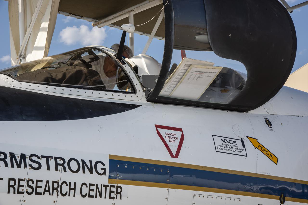 NASA's Armstrong Flight Research Center ER-2 #809 high-altitude aircraft prepared for Dynamics and Chemistry of the Summer Stratosphere (DCOTSS) science flights in Palmdale, CA on June 17, 2021.
