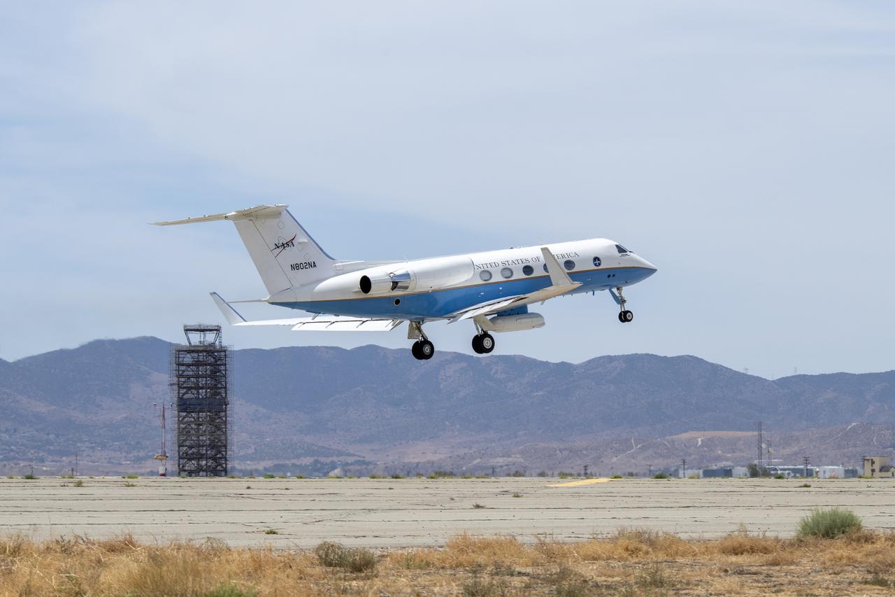 NASA's Armstrong Flight Research Center flies the C-20 aircraft in support of the Advanced Synthetic Aperture Radar (ASAR) campaign on July 22, 2021.