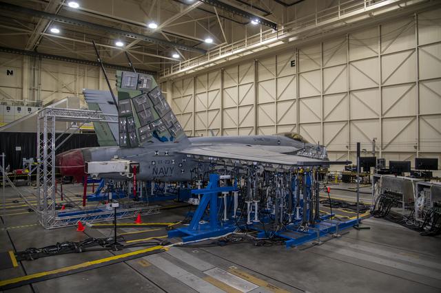 NASA image: NAVAIR F/A-18E Undergoes Loads Testing at NASA Armstrong