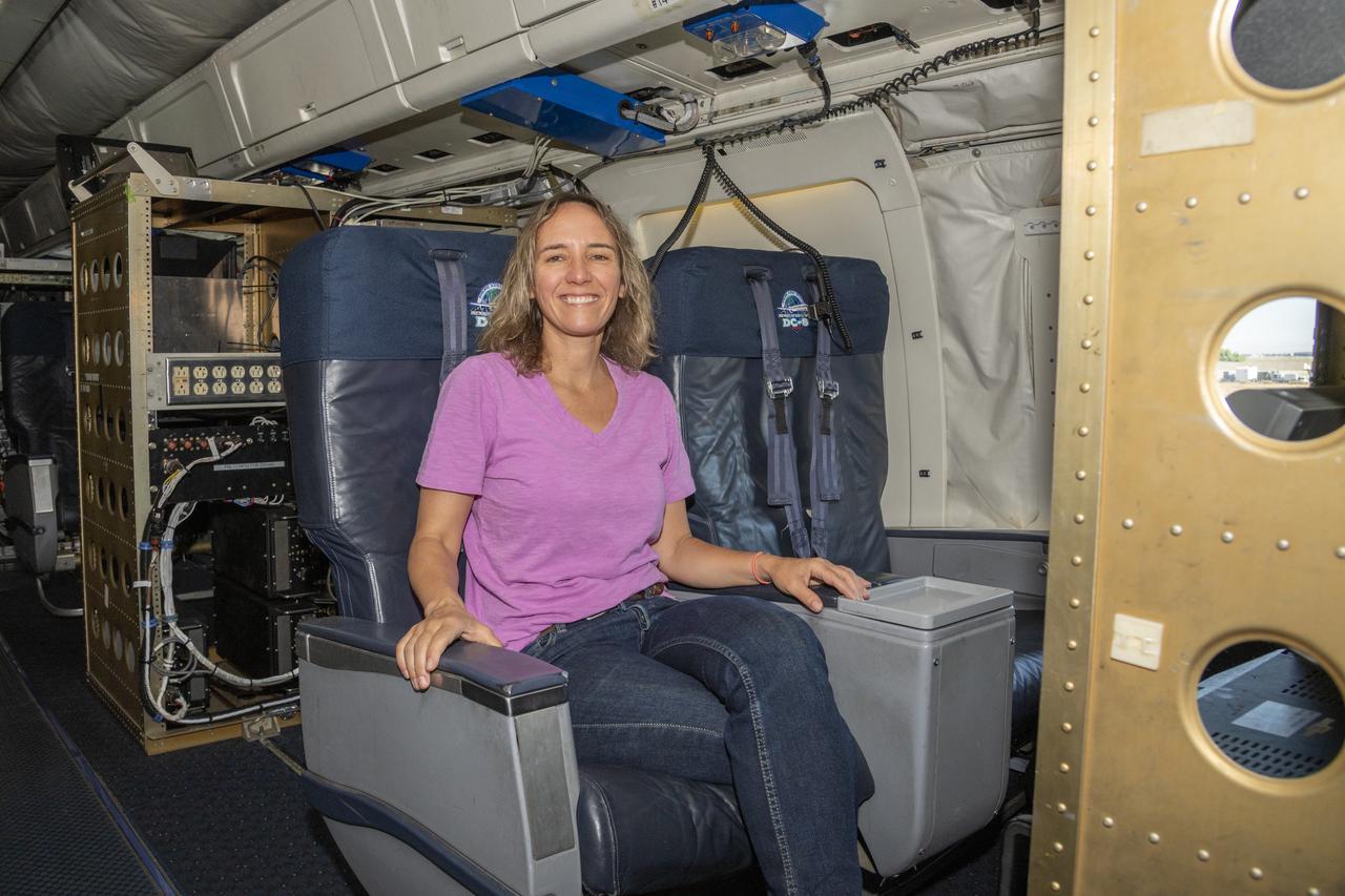 NASA’s Student Airborne Research Program invites Dr. Ann Marie Carlton, Professor of Chemistry at the University of California, Irvine and White House Office of Science and Technology Policy fellow, to fly aboard the DC-8 to measure air quality on June 23, 2022. 