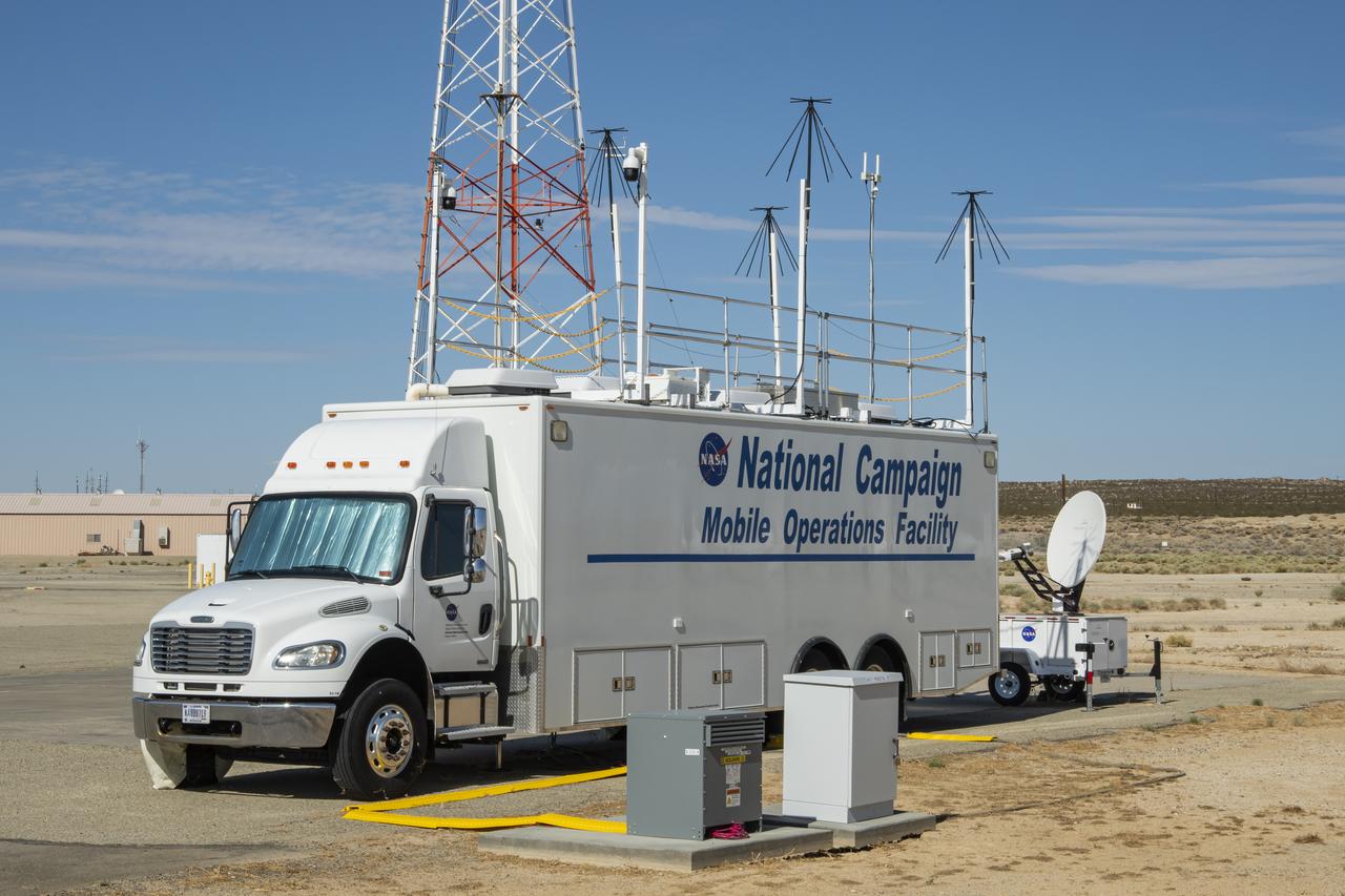 Photos taken on July 20, 2022, show new logos added to the side of the National Campaignâ€™s upgraded Mobile Operations Facility, which has been outfitted to obtain and transmit data from anywhere in the country. This mobile command unit is housed at NASA Armstrong Flight Research Center in Edwards, California. 