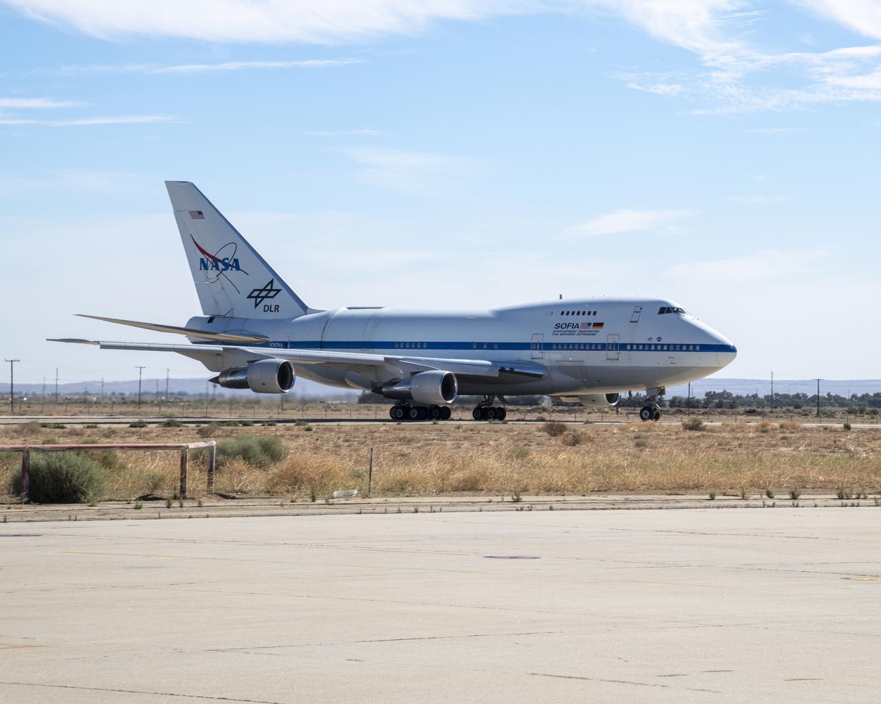 The Stratospheric Observatory for Infrared Astronomy (SOFIA) returns to NASAâ€™s Armstrong Flight Research Center Building 703 on Aug. 11 after a productive month of science flights out of Christchurch International Airport in New Zealand.