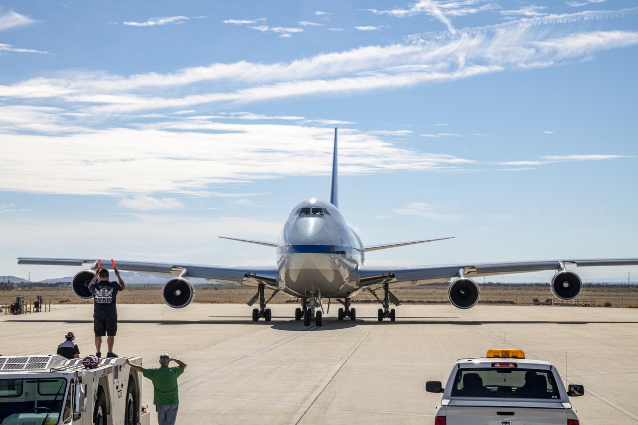 The Stratospheric Observatory for Infrared Astronomy (SOFIA) returns to NASAâ€™s Armstrong Flight Research Center Building 703 on Aug. 11 after a productive month of science flights out of Christchurch International Airport in New Zealand.