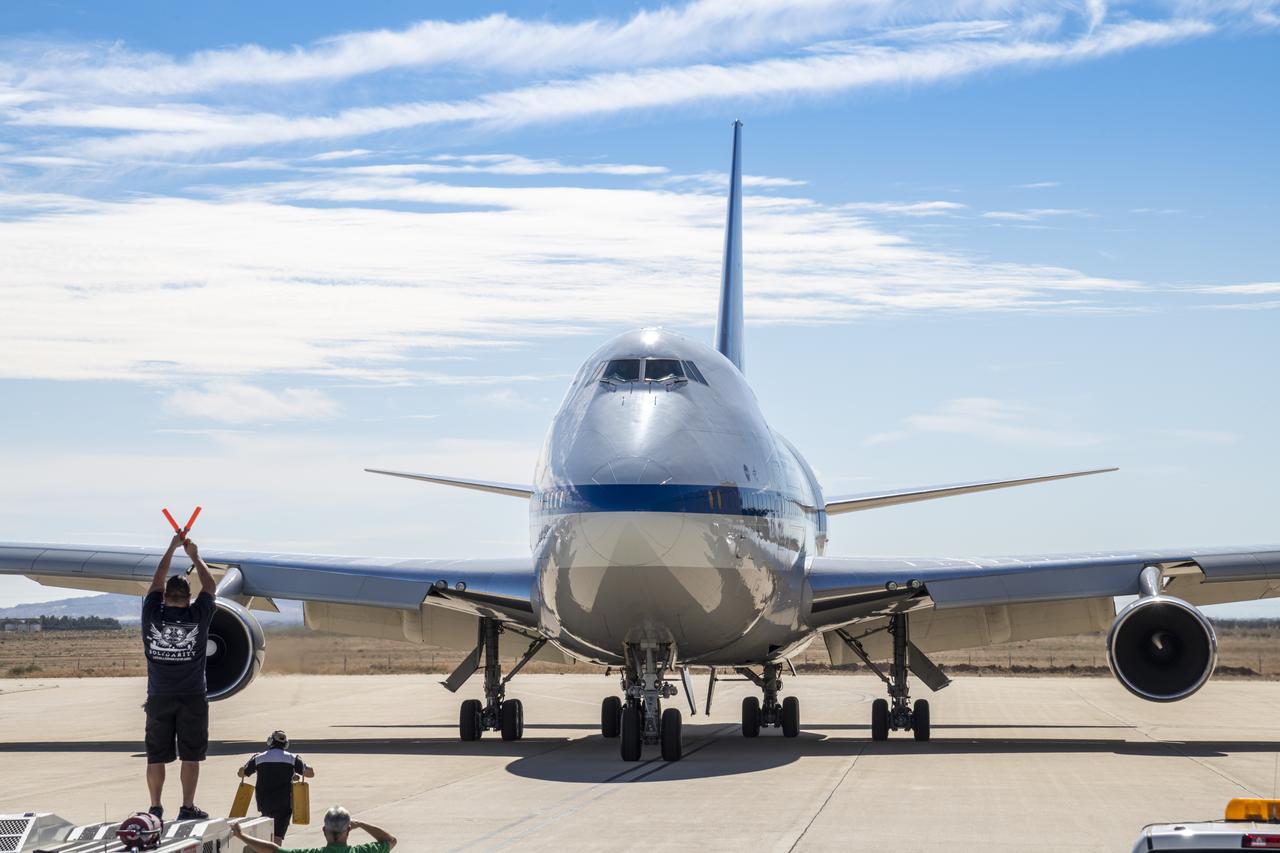 The Stratospheric Observatory for Infrared Astronomy (SOFIA) returns to NASAâ€™s Armstrong Flight Research Center Building 703 on Aug. 11 after a productive month of science flights out of Christchurch International Airport in New Zealand.