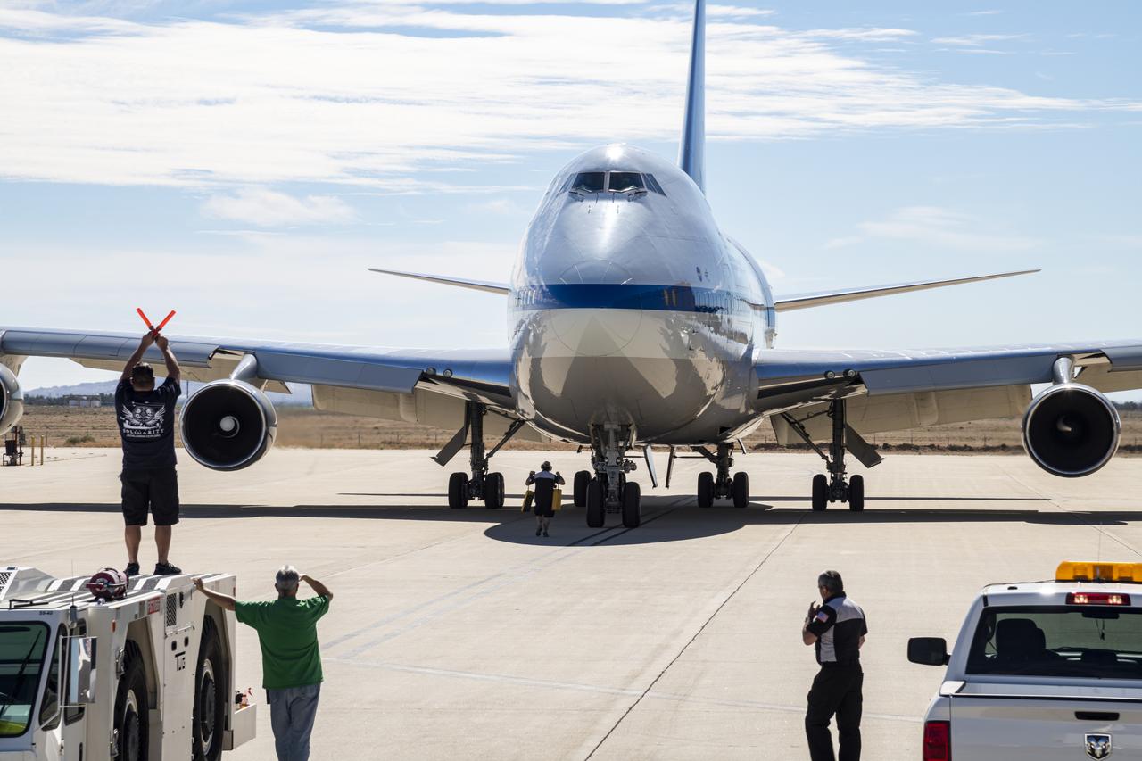 The Stratospheric Observatory for Infrared Astronomy (SOFIA) returns to NASAâ€™s Armstrong Flight Research Center Building 703 on Aug. 11 after a productive month of science flights out of Christchurch International Airport in New Zealand.