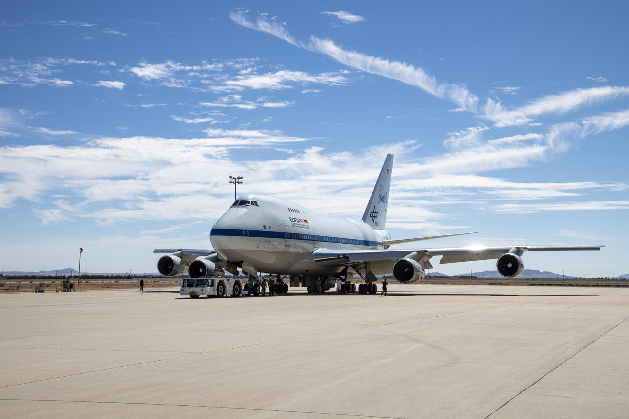 The Stratospheric Observatory for Infrared Astronomy (SOFIA) returns to NASAâ€™s Armstrong Flight Research Center Building 703 on Aug. 11 after a productive month of science flights out of Christchurch International Airport in New Zealand.