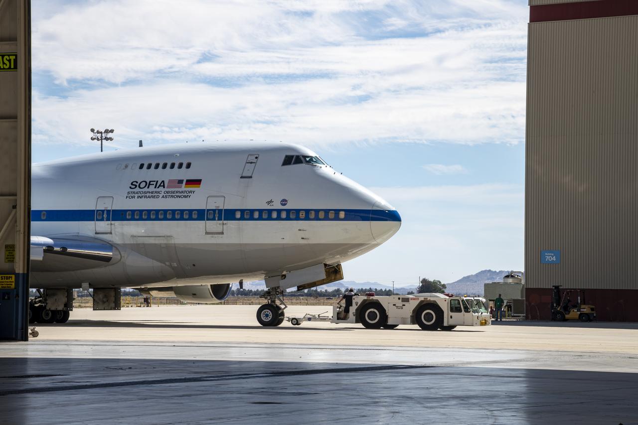 The Stratospheric Observatory for Infrared Astronomy (SOFIA) returns to NASAâ€™s Armstrong Flight Research Center Building 703 on Aug. 11 after a productive month of science flights out of Christchurch International Airport in New Zealand.