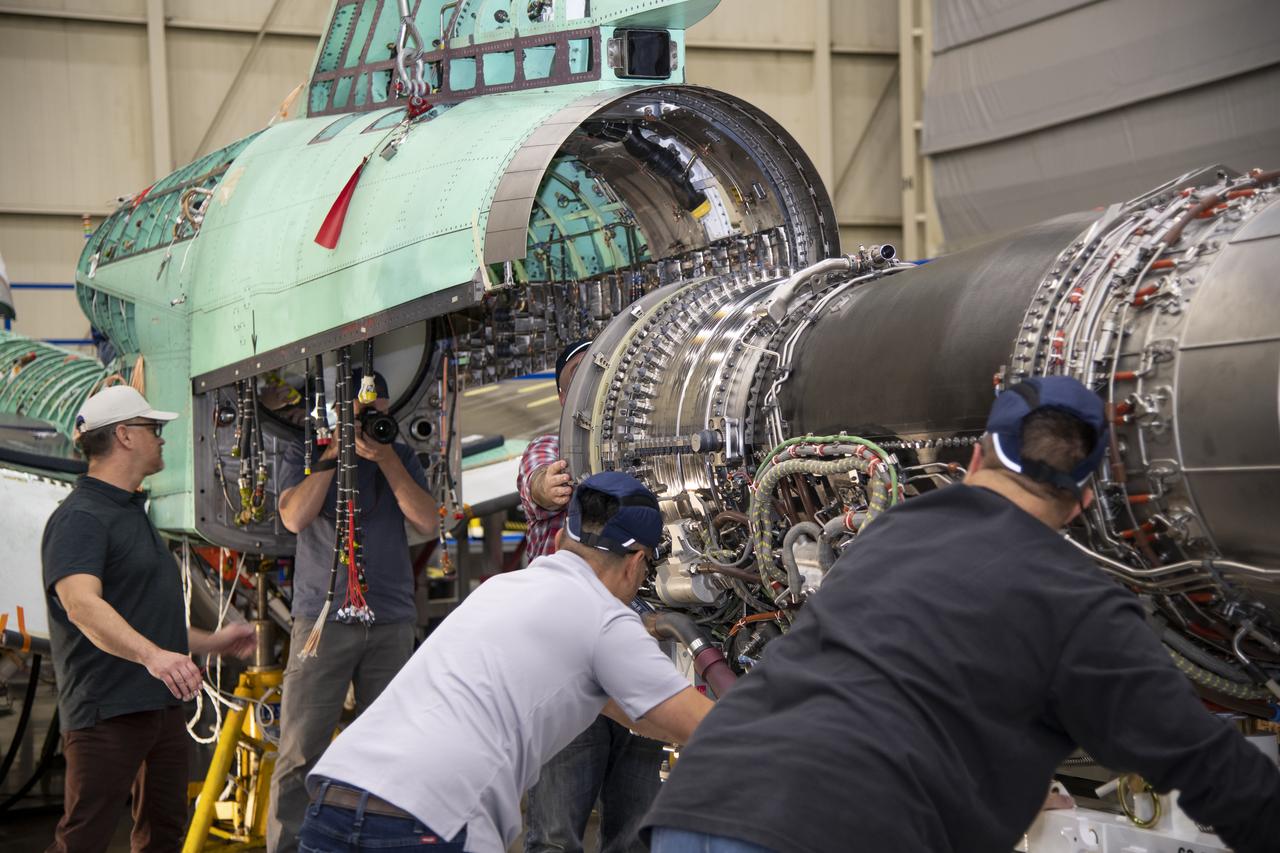 The engine that will power NASAâ€™s quiet supersonic X-59 in flight is installed, marking a major milestone in the experimental aircraftâ€™s journey toward first flight. The installation of the F414-GE-100 engine at Lockheed Martinâ€™s Skunk Works facility brings the vehicle close to the completion of its assembly.