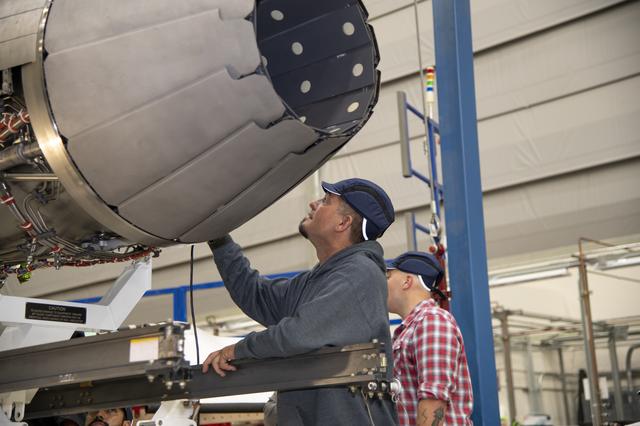NASA image: Engine Installed on NASAâ€™s X-59 Experimental Aircraft