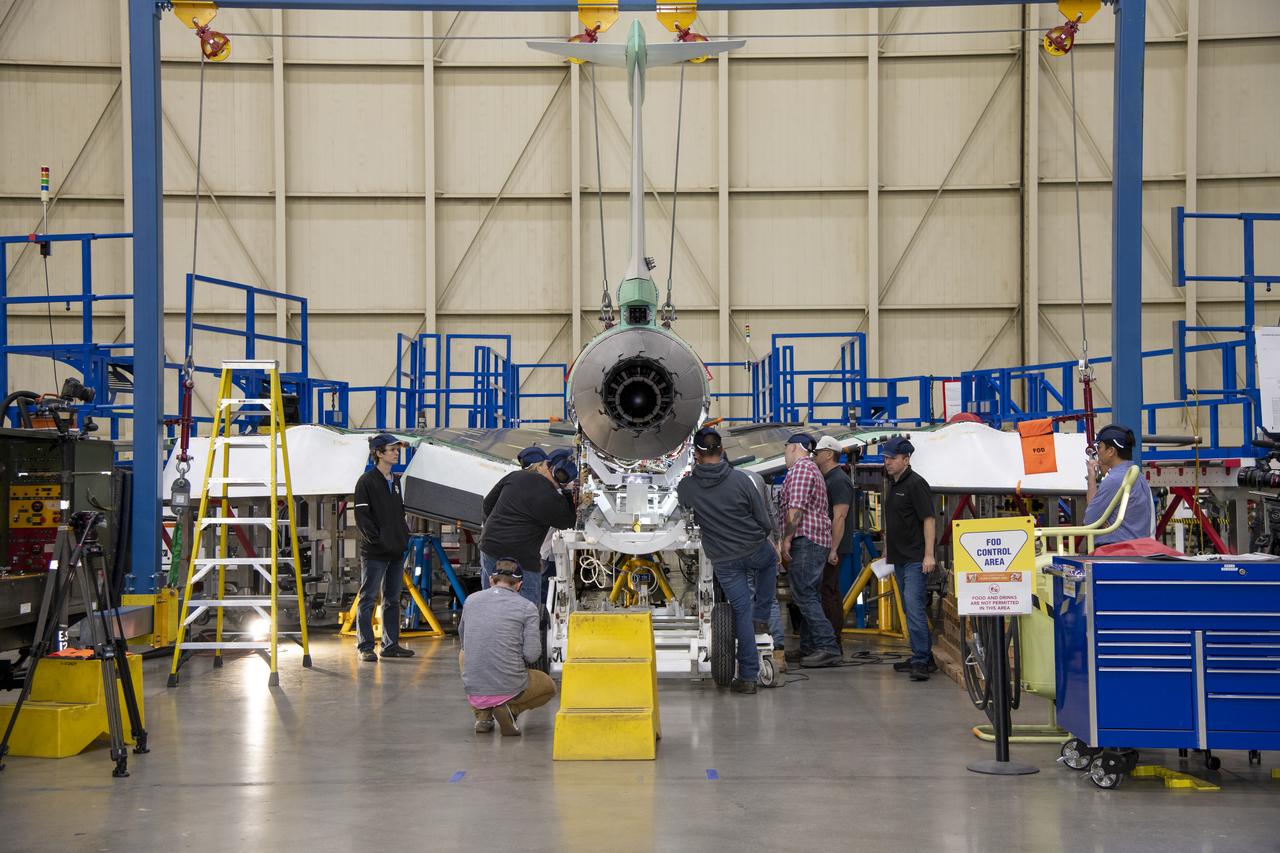 The engine that will power NASAâ€™s quiet supersonic X-59 in flight is installed, marking a major milestone in the experimental aircraftâ€™s journey toward first flight. The installation of the F414-GE-100 engine at Lockheed Martinâ€™s Skunk Works facility brings the vehicle close to the completion of its assembly.