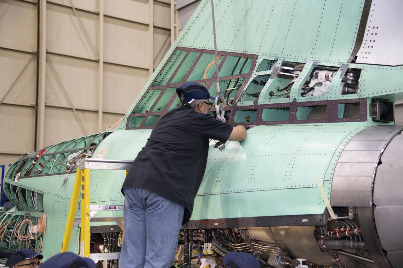 The engine that will power NASA's quiet supersonic X-59 in flight is installed, marking a major milestone in the experimental aircraft's journey toward first flight. The installation of the F414-GE-100 engine at Lockheed Martin's Skunk Works facility brings the vehicle close to the completion of its assembly.