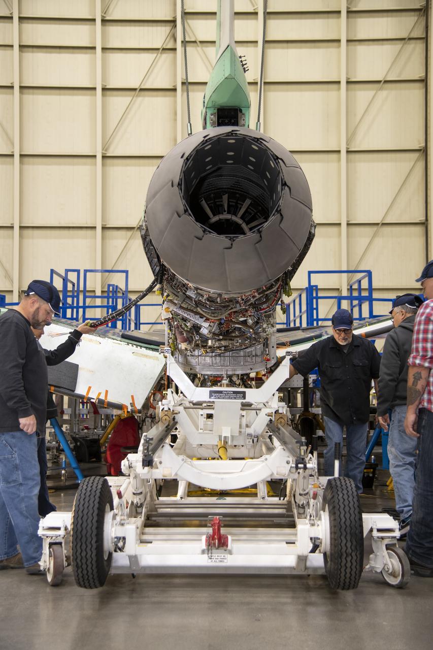 The engine that will power NASAâ€™s quiet supersonic X-59 in flight is installed, marking a major milestone in the experimental aircraftâ€™s journey toward first flight. The installation of the F414-GE-100 engine at Lockheed Martinâ€™s Skunk Works facility brings the vehicle close to the completion of its assembly.