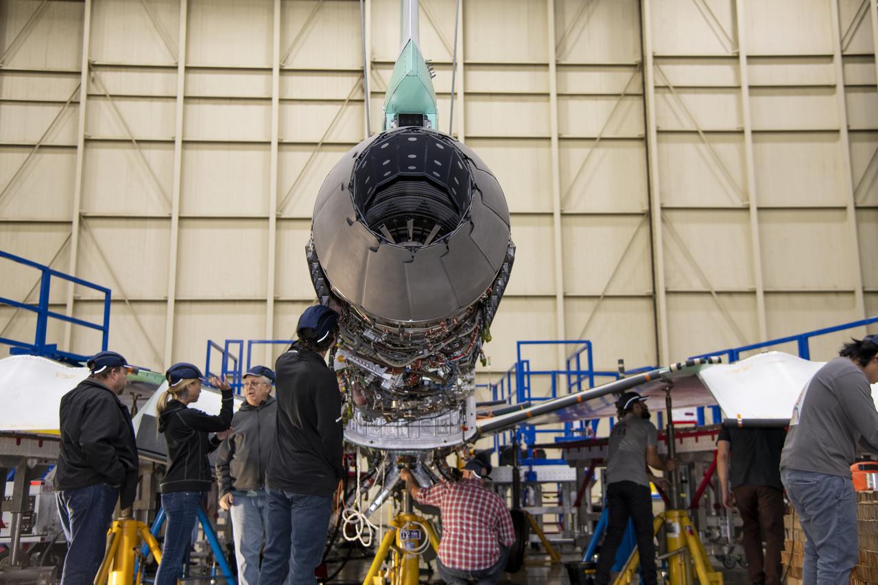 The engine that will power NASAâ€™s quiet supersonic X-59 in flight is installed, marking a major milestone in the experimental aircraftâ€™s journey toward first flight. The installation of the F414-GE-100 engine at Lockheed Martinâ€™s Skunk Works facility brings the vehicle close to the completion of its assembly.