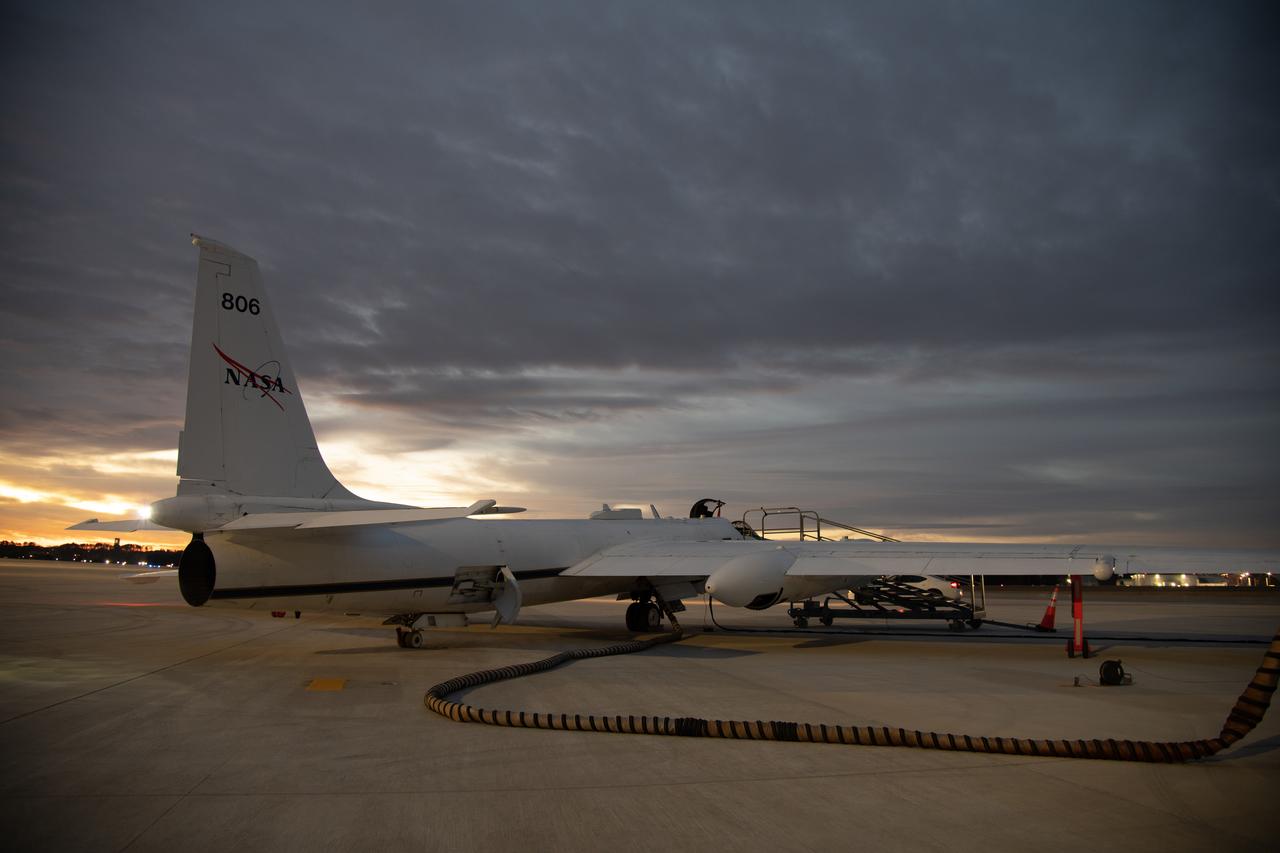 The NASA ER-2 high-altitude aircraft was prepared to support the Investigation of Microphysics and Precipitation for Atlantic Coast-Threatening Storms (IMPACTS) mission. For this mission, the IMPACTS team tracked storms across the Eastern United States to help understand how winter storms form and develop. The aircraft, which is based at NASA’s Armstrong Flight Research Center Building 703 in Palmdale, California, was temporarily based at Dobbins Air Reserve Base in Marietta, Georgia. The three-year IMPACTS campaign concluded on Feb. 28, 2023.