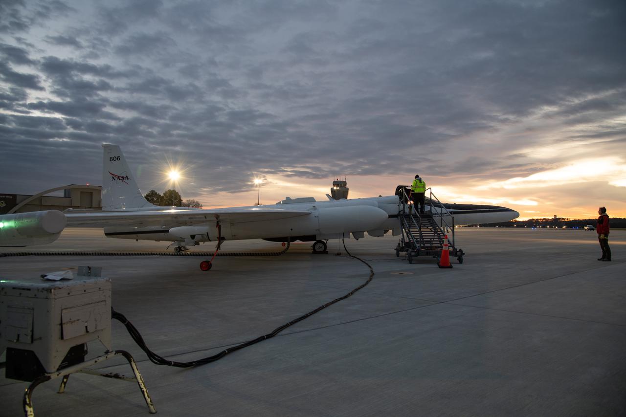 The NASA ER-2 high-altitude aircraft was prepared to support the Investigation of Microphysics and Precipitation for Atlantic Coast-Threatening Storms (IMPACTS) mission. For this mission, the IMPACTS team tracked storms across the Eastern United States to help understand how winter storms form and develop. The aircraft, which is based at NASA’s Armstrong Flight Research Center Building 703 in Palmdale, California, was temporarily based at Dobbins Air Reserve Base in Marietta, Georgia. The three-year IMPACTS campaign concluded on Feb. 28, 2023.
