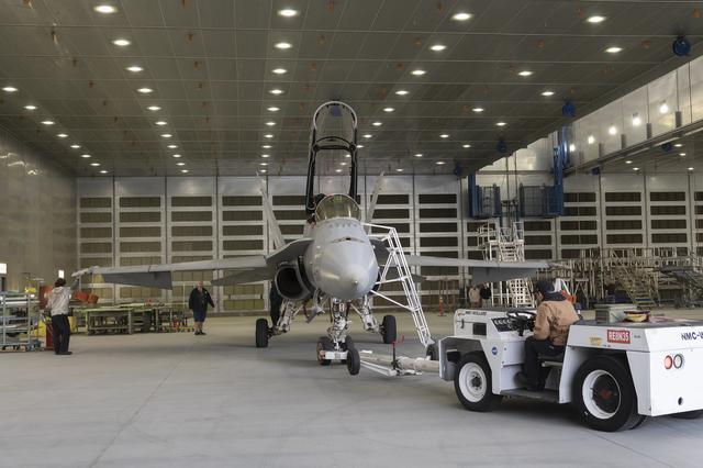 NASA image: NASA 862 Enters Air Force Paint Barn