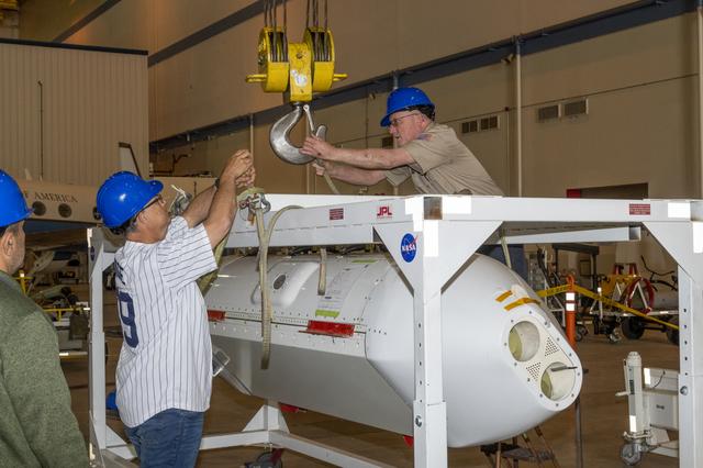 NASA image: UAVSAR pod install