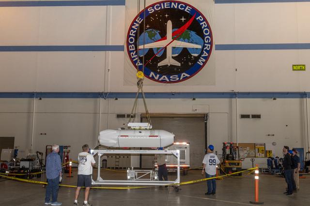 NASA image: UAVSAR pod critical lift