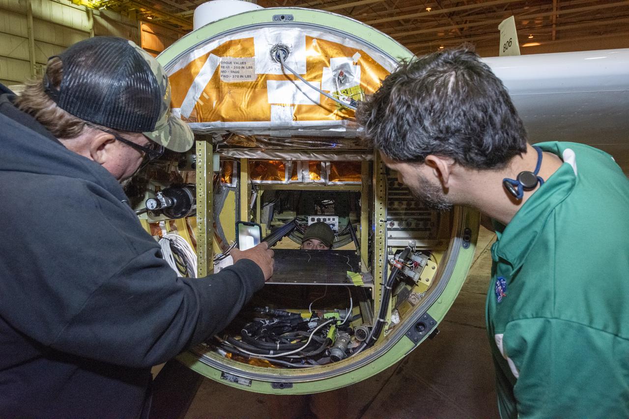 NASA Armstrong’s ER-2 aircraft is uploaded with instruments for its ALOFT mission.  The ER-2 will fly at high altitudes above the Floridian coastline to collect data about the energetic characteristics and behavior of lightning and thunderclouds.  Scientists from the University of Bergen, Norway will interpret that data from the ground and collaborate with NASA pilots to safely collect the most accurate data for this project about the power of lightning.