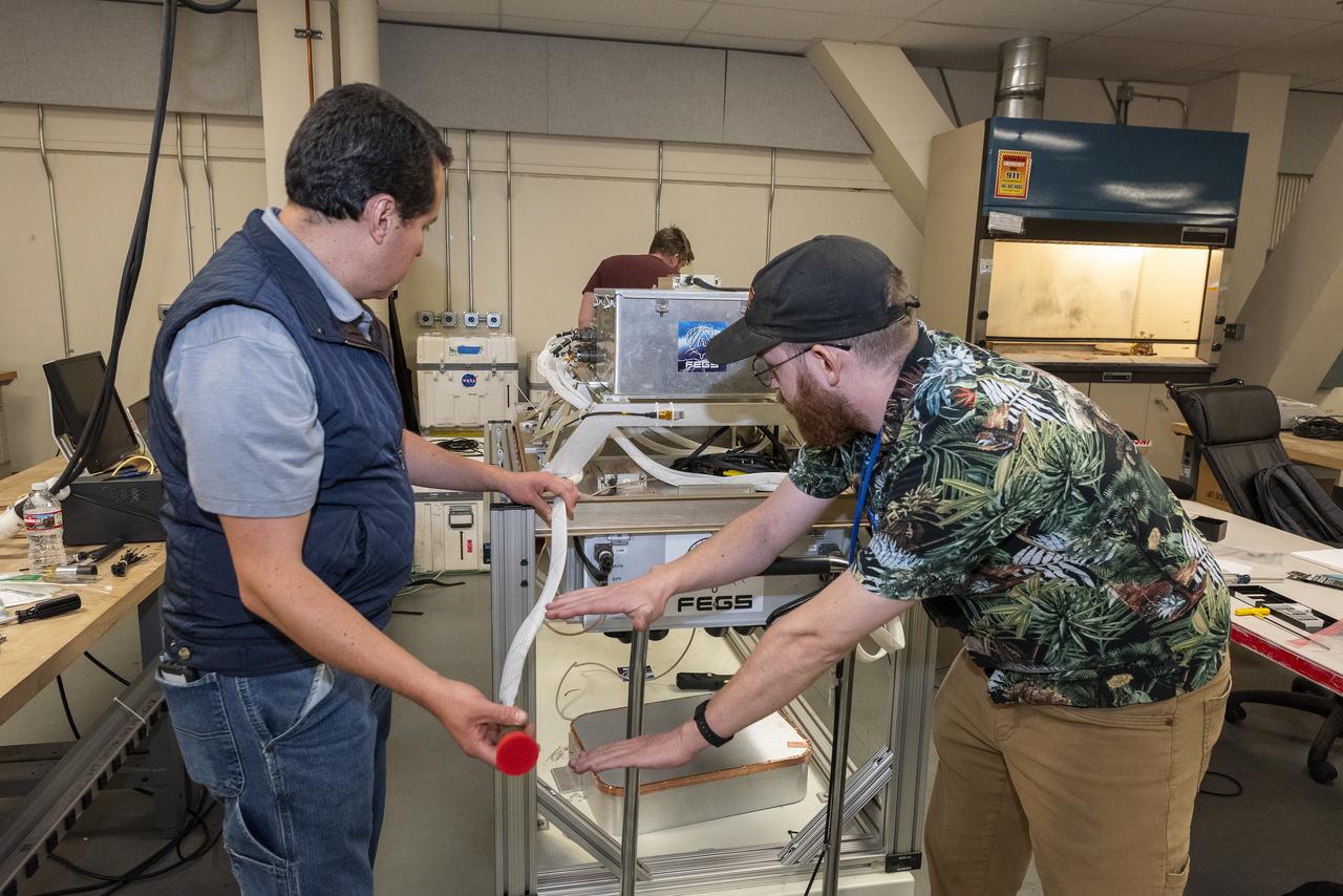 NASA Armstrong’s ER-2 aircraft is uploaded with instruments for its ALOFT mission. The ER-2 will fly at high altitudes above the Floridian coastline to collect data about the energetic characteristics and behavior of lightning and thunderclouds. Scientists from the University of Bergen, Norway will interpret that data from the ground and collaborate with NASA pilots to safely collect the most accurate data for this project about the power of lightning.