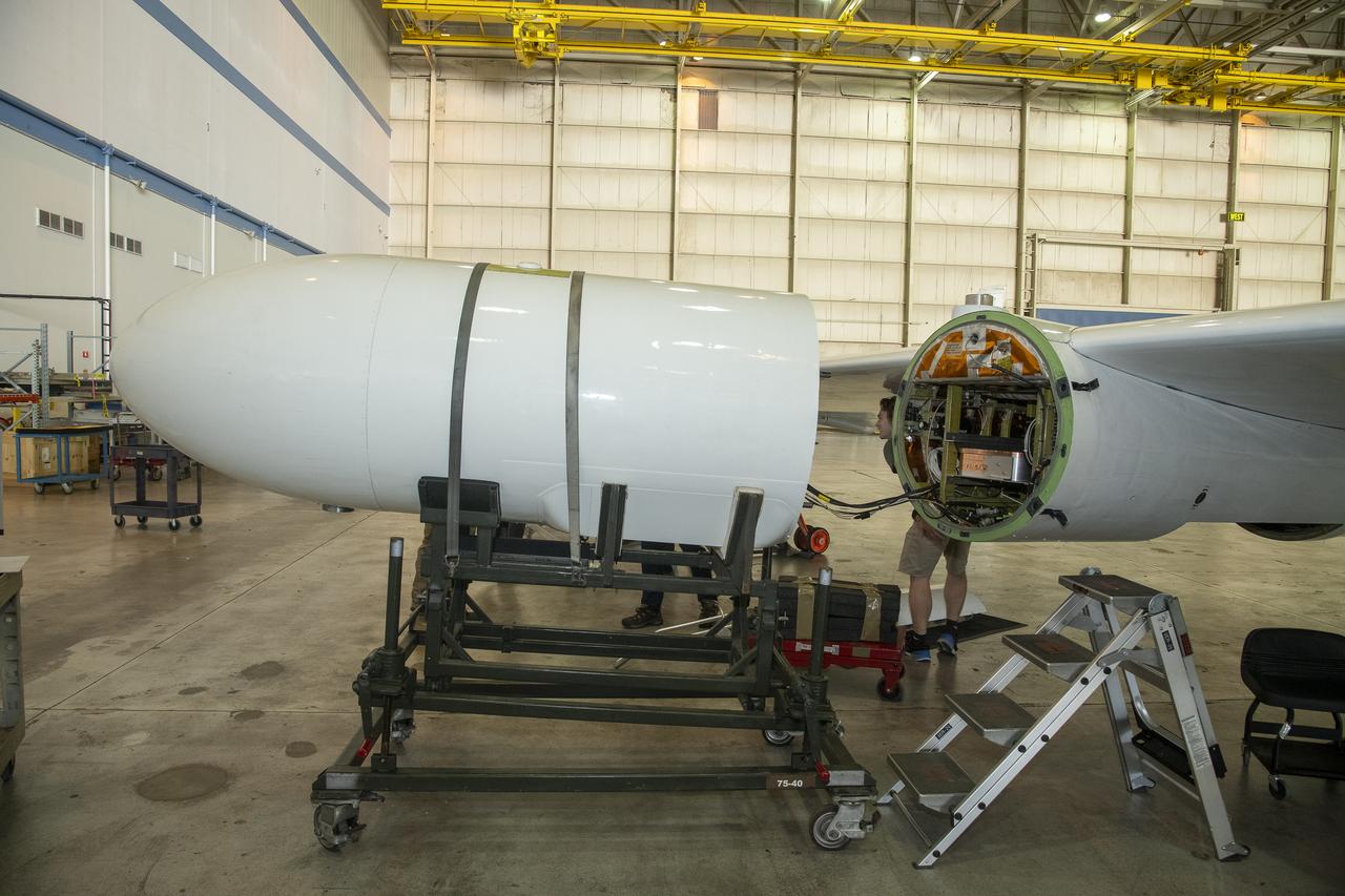 NASA Armstrong’s ER-2 aircraft is uploaded with instruments for its ALOFT mission. The ER-2 will fly at high altitudes above the Floridian coastline to collect data about the energetic characteristics and behavior of lightning and thunderclouds. Scientists from the University of Bergen, Norway will interpret that data from the ground and collaborate with NASA pilots to safely collect the most accurate data for this project about the power of lightning.