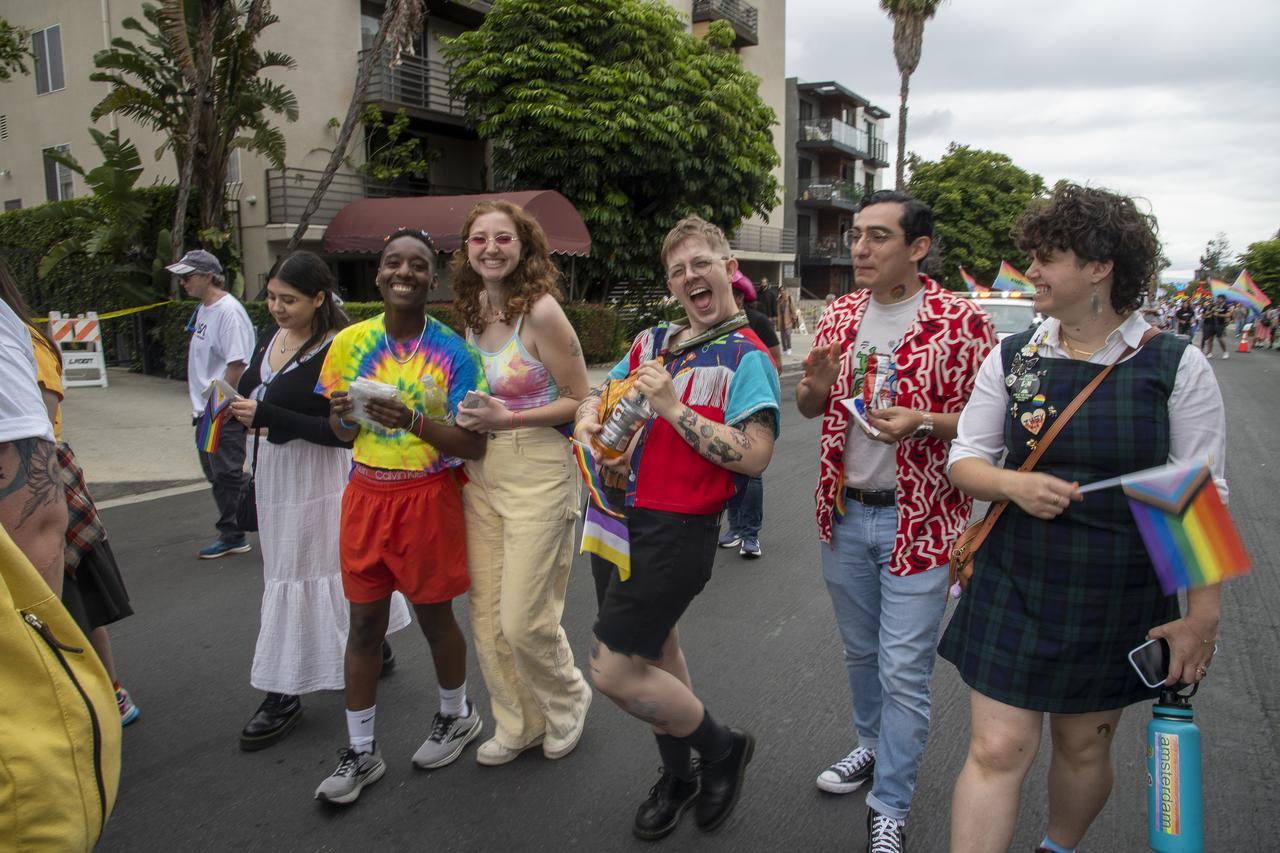NASA’s Armstrong Flight Research Center in Edwards, California, and NASA’s Jet Propulsion Laboratory in Pasadena, California marched in the LA Pride Parade in June 2023.  This was NASA Armstrong’s first time participating in the parade, and many NASA employees attended to celebrate the LGBTQIA+ community and allyship.  NASA’s team included engineers, scientists, technicians, and mission support folks who enrich the organization by showing up as themselves.  On Earth and at NASA, there is space for everyone.
