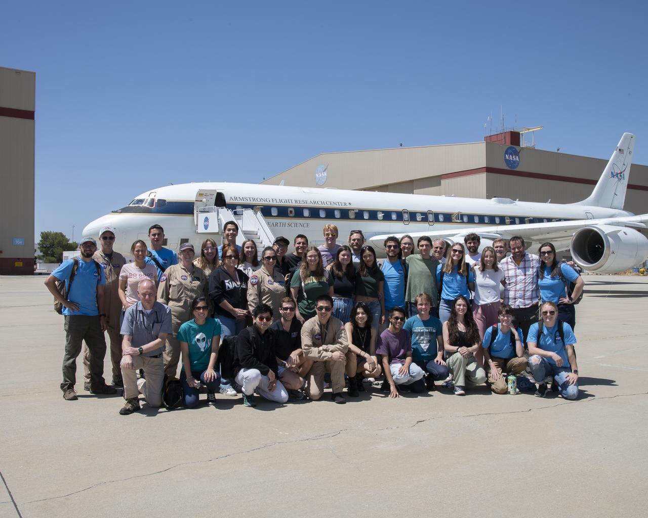 NASA Armstrong’s Student Airborne Research Program celebrates 15 years of success in 2023.  An eight-week summer internship program, SARP offers upper-level undergraduate students the opportunity to acquire hands-on research experience as part of a scientific campaign using NASA Airborne Science Program flying science laboratories—aircraft outfitted specifically for research projects.  Students onboard NASA’s DC-8 aircraft, the largest flying science laboratory in the world, help scientists from NOAA, the National Oceanic and Atmospheric Administration with a science project investigating air quality and non-vehicular pollution sources called AEROMMA, which measures Atmospheric Emissions and Reactions Observed from Megacities to Marine Areas.  In 2023, NASA also introduced a sister program, SARP East to complement the West Coast program.
