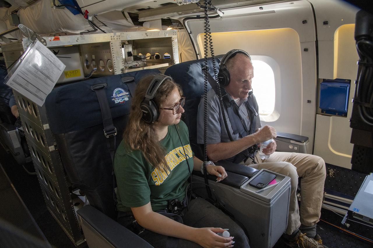 NASA Armstrong’s Student Airborne Research Program celebrates 15 years of success in 2023.  An eight-week summer internship program, SARP offers upper-level undergraduate students the opportunity to acquire hands-on research experience as part of a scientific campaign using NASA Airborne Science Program flying science laboratories—aircraft outfitted specifically for research projects.  Students onboard NASA’s DC-8 aircraft, the largest flying science laboratory in the world, help scientists from NOAA, the National Oceanic and Atmospheric Administration with a science project investigating air quality and non-vehicular pollution sources called AEROMMA, which measures Atmospheric Emissions and Reactions Observed from Megacities to Marine Areas.  In 2023, NASA also introduced a sister program, SARP East to complement the West Coast program.