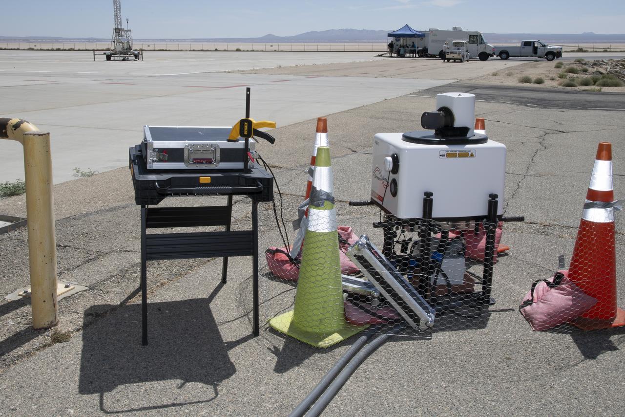 This is one of two lidar units positioned on either end of Building 4833 at NASA’s Armstrong Flight Research Center in Edwards, California, that formed the cutting-edge ‘virtual tower concept.’ The units use lasers to measure airflow from the ground level to 2,000 feet to provide data to assist future drones to safely land on rooftop hubs called vertiports, and to potentially improve weather prediction. It was part of the multi-faceted Advanced Exploration of Reliable Operation at Low Altitudes: Meteorology, Simulation and Technology campaign.