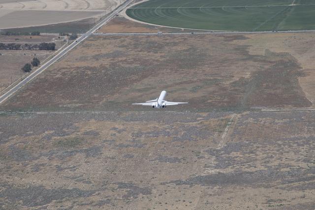 NASA image: Boeing MD-90 flies from Victorville, California to Palmdale, California where it will begin modifications as part of NASA Sustainable Flight Demonstrator