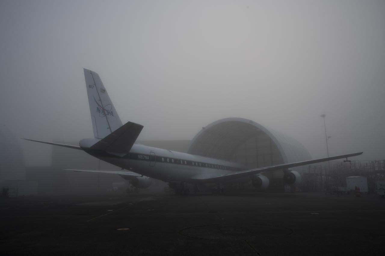 NASA’s DC-8 aircraft from Armstrong Flight Research Center in Edwards, California flies to Everett, Washington to conduct science research about reducing engine particle emissions.  Partners include Boeing, United, General Electric Aerospace, German Aerospace Center (DLR), the FAA, and World Energy.  Boeing’s new passenger aircraft uses revolutionary Sustainable Aviation Fuel, SAF, and NASA’s DC-8 flies behind the Boeing plane to measure its impact throughout flight.  The results of this study will be released publicly to facilitate the improvement of aviation technology worldwide.